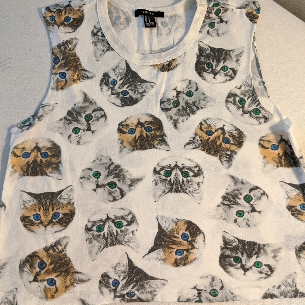 Forever 21 - Cat Face Tank Top, worn once